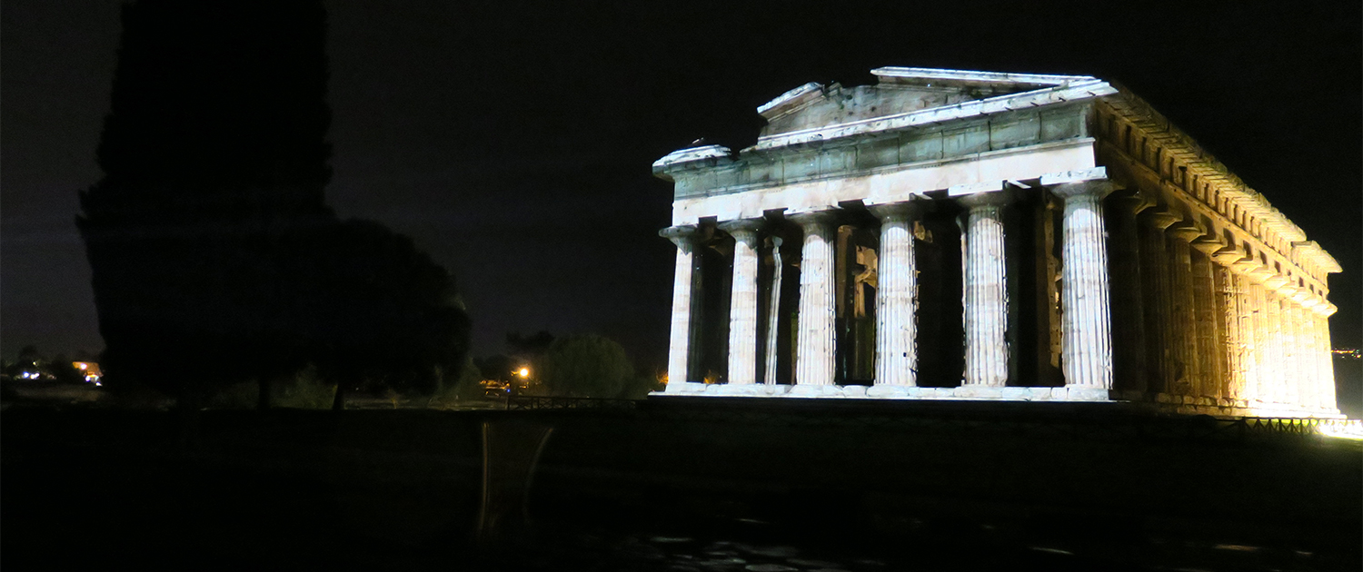video mapping Paestum