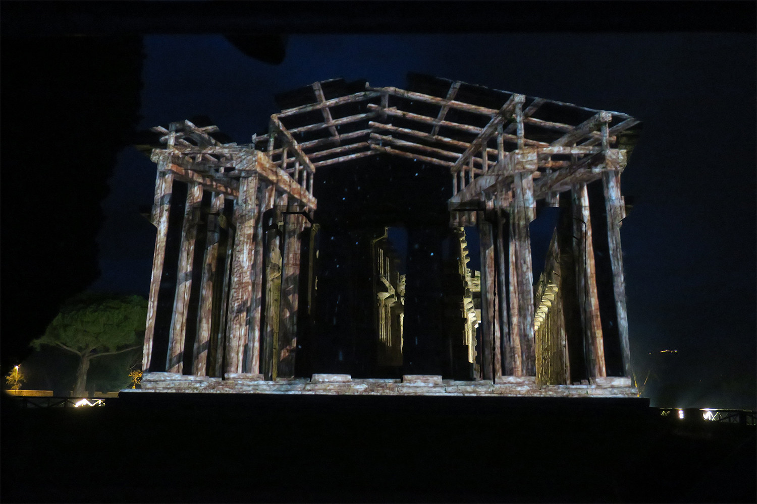 video mapping Paestum