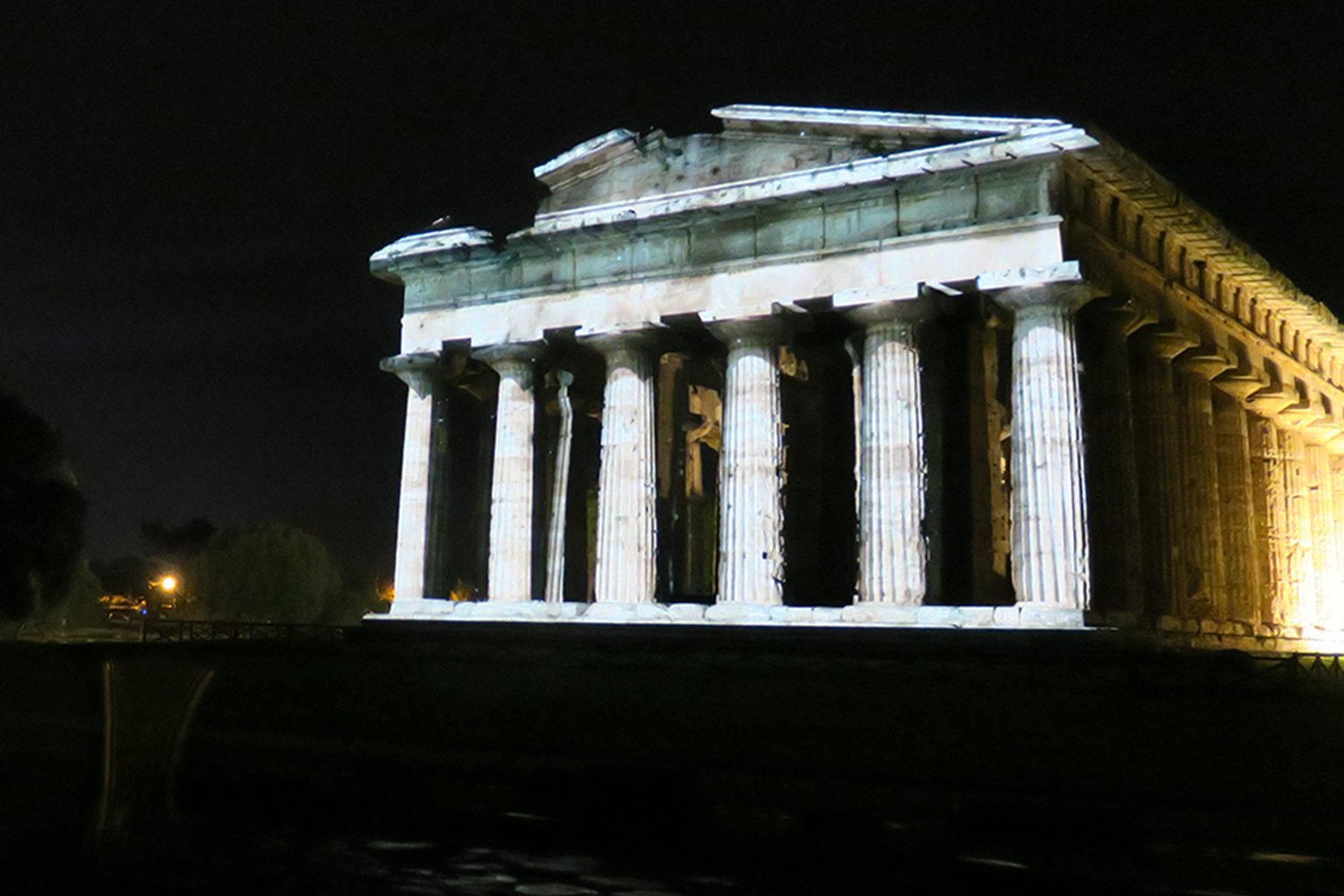 Video mapping Archaeological Park Paestum Temple of Neptune