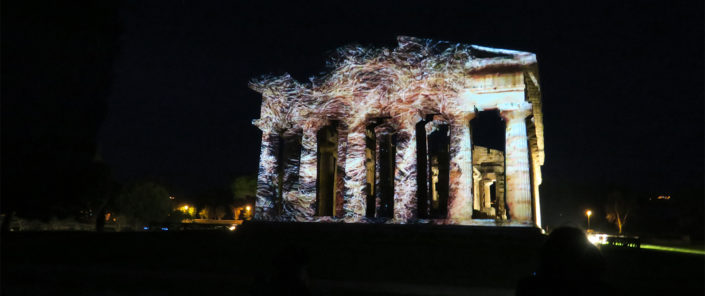 video mapping Paestum