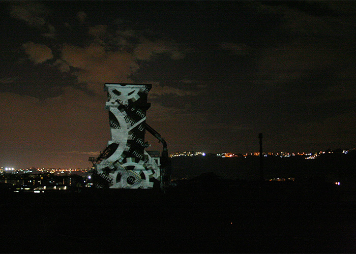 alessandra franco artista italsider napoli video mapping