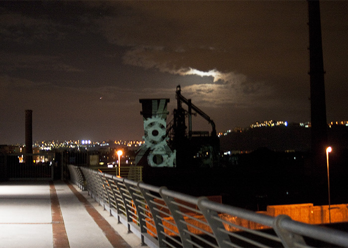 alessandra franco artista italsider napoli video mapping