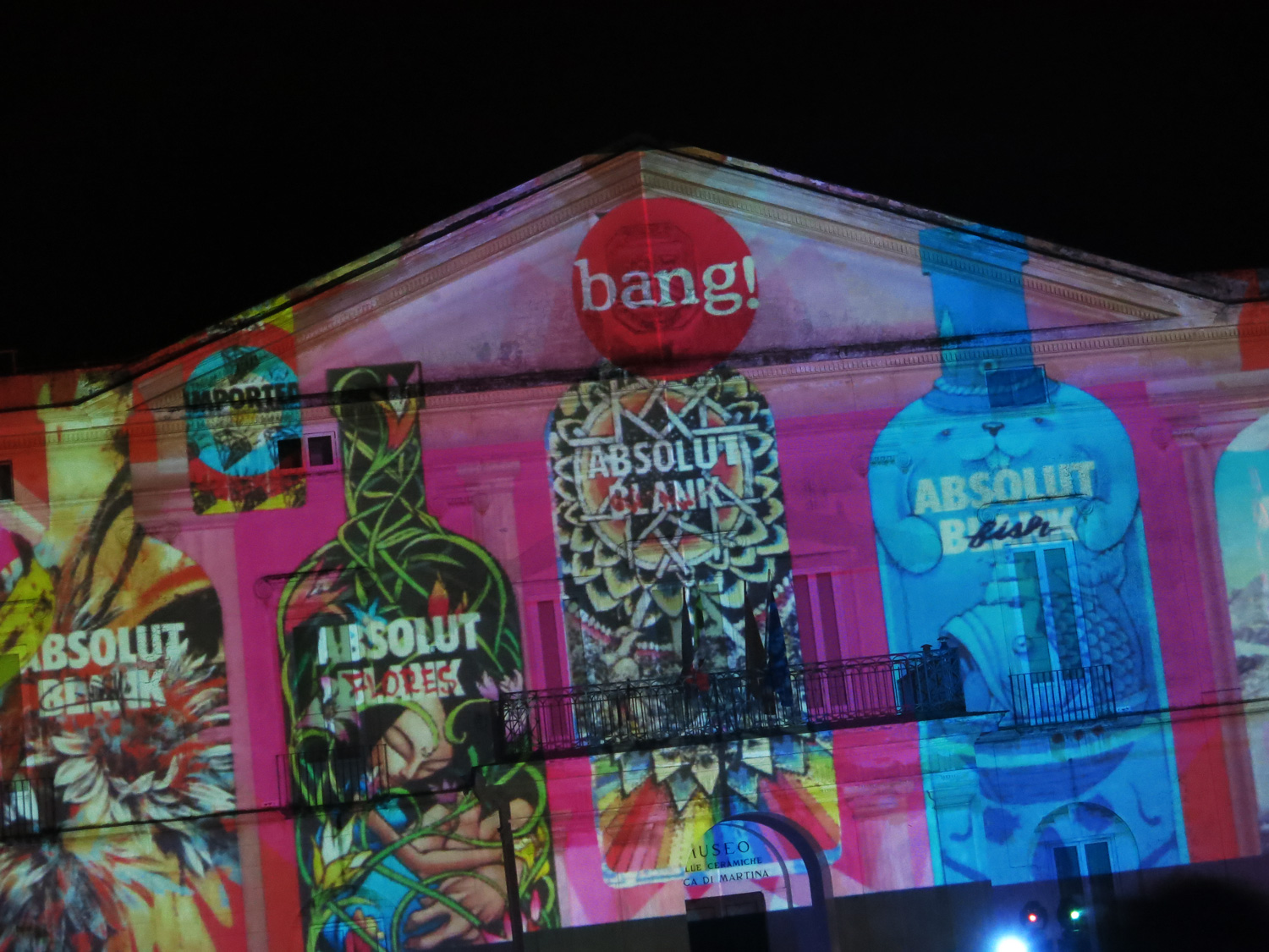 VIDEO MAPPING VILLA FLORIDIAN EVENTO BANG